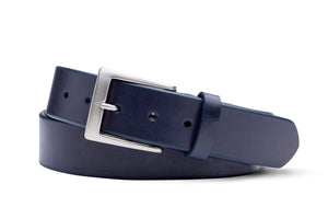 Extra-Long Venice Calf Belt with Brushed Nickel Buckle