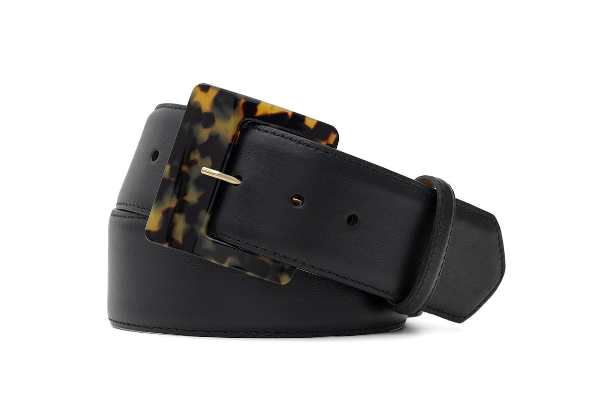 Luscious Calf Belt with Tortoise Buckle