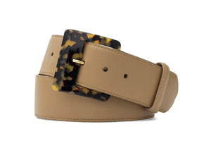 Luscious Calf Belt with Tortoise Buckle
