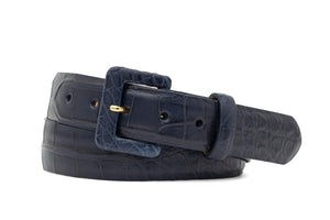 Matte Alligator Belt with Covered Buckle
