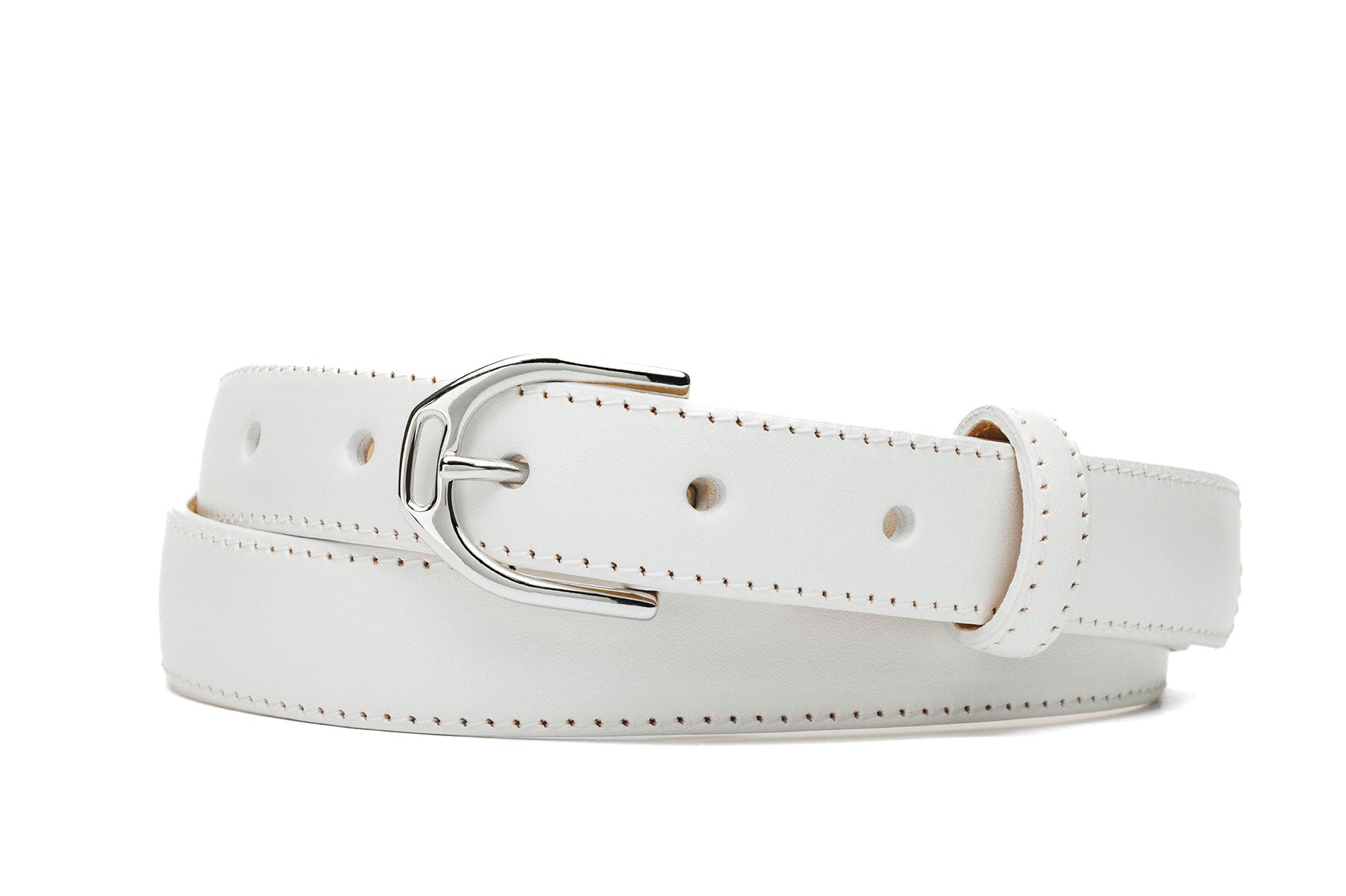 Glazed Calf Belt with Nickel or Gold Buckle - w.kleinberg