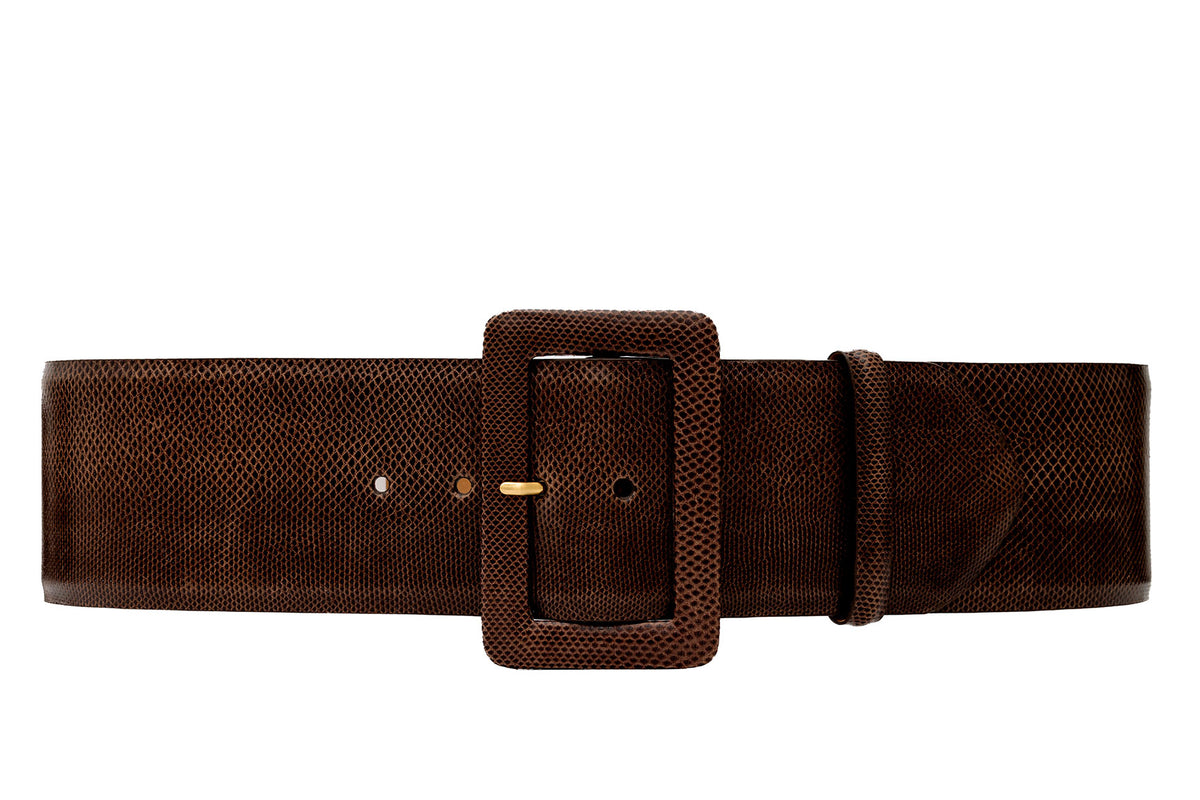 Wide Karung Belt with Covered Buckle