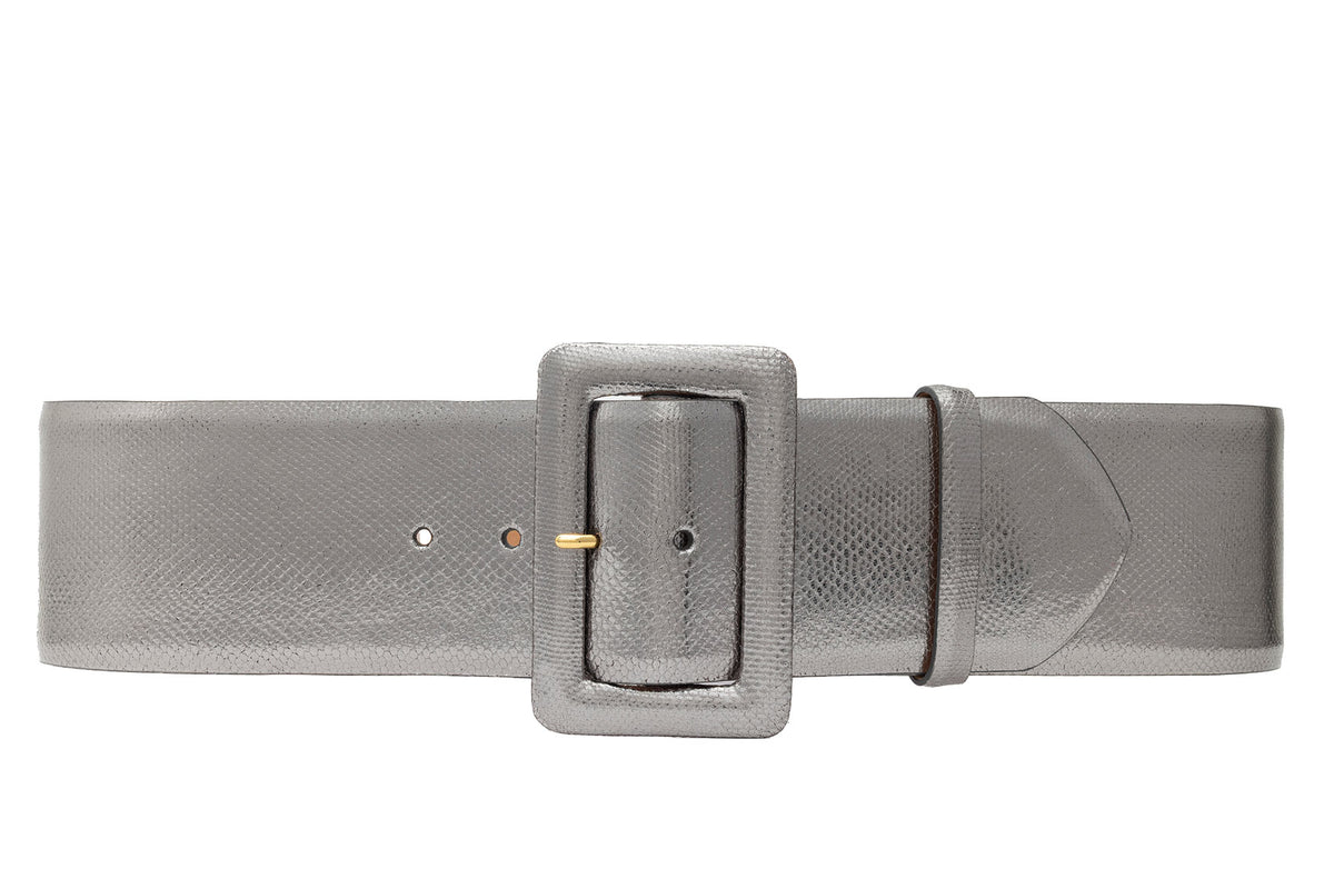 Wide Karung Belt with Covered Buckle