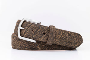 African Buffalo Belt with Antiqued Nickel Buckle