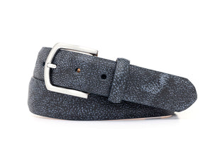 African Buffalo Belt with Antiqued Nickel Buckle