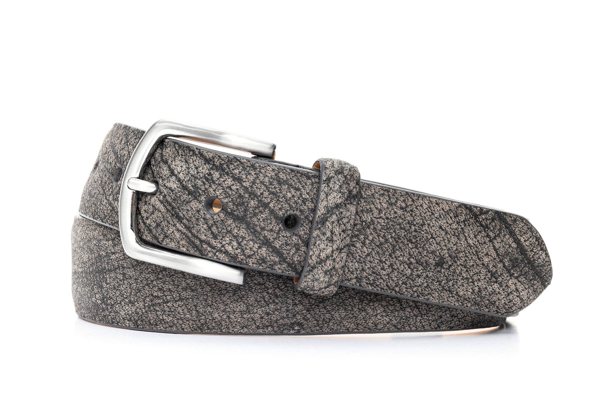 African Buffalo Belt with Antiqued Nickel Buckle