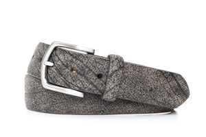 African Buffalo Belt with Antiqued Nickel Buckle