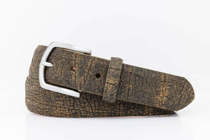 African Buffalo Belt with Antiqued Nickel Buckle