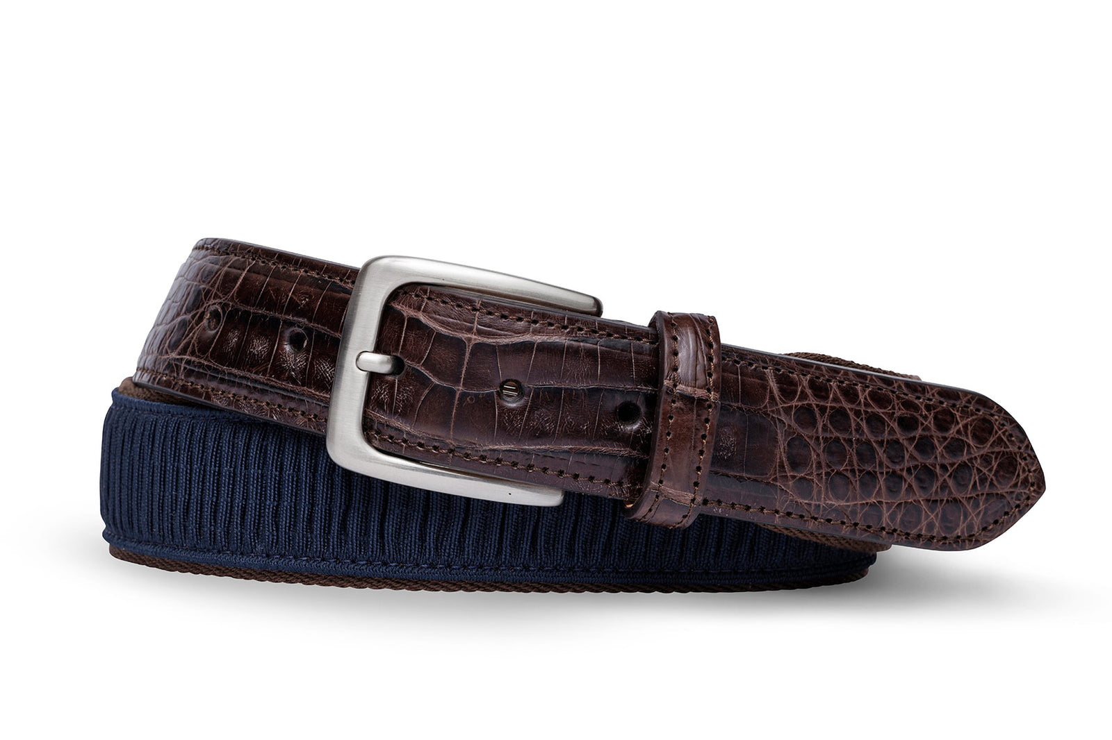 New Mens Pearl Crocodile Pattern Leather Belt Fashion Cool