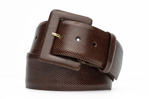 Wide Karung Snake Belt with Covered Buckle