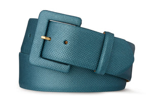 Wide Karung Snake Belt with Covered Buckle
