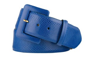 Wide Karung Snake Belt with Covered Buckle