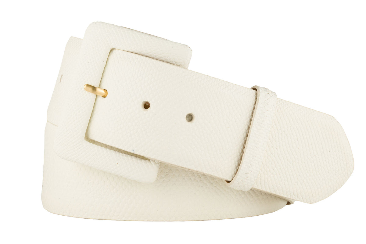 Wide Karung Snake Belt with Covered Buckle