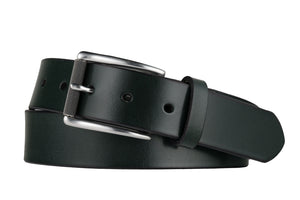 Bridle Leather Belt with Antique Silver Buckle