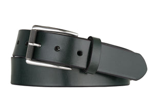 Bridle Leather Belt with Antique Silver Buckle