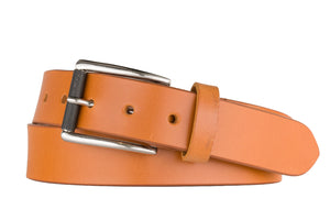 Bridle Leather Belt with Antique Silver Buckle