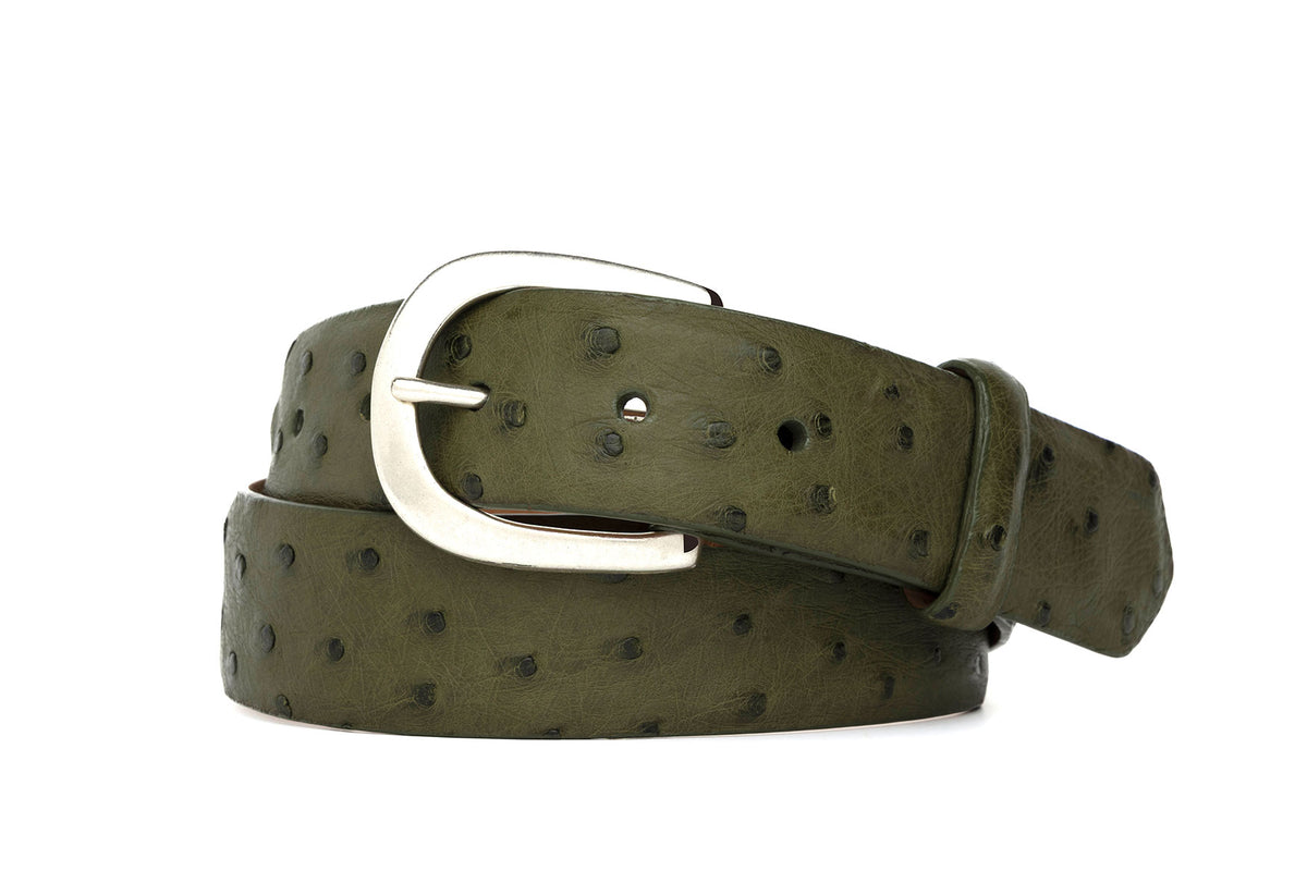 Ostrich with Antique Nickel Buckle