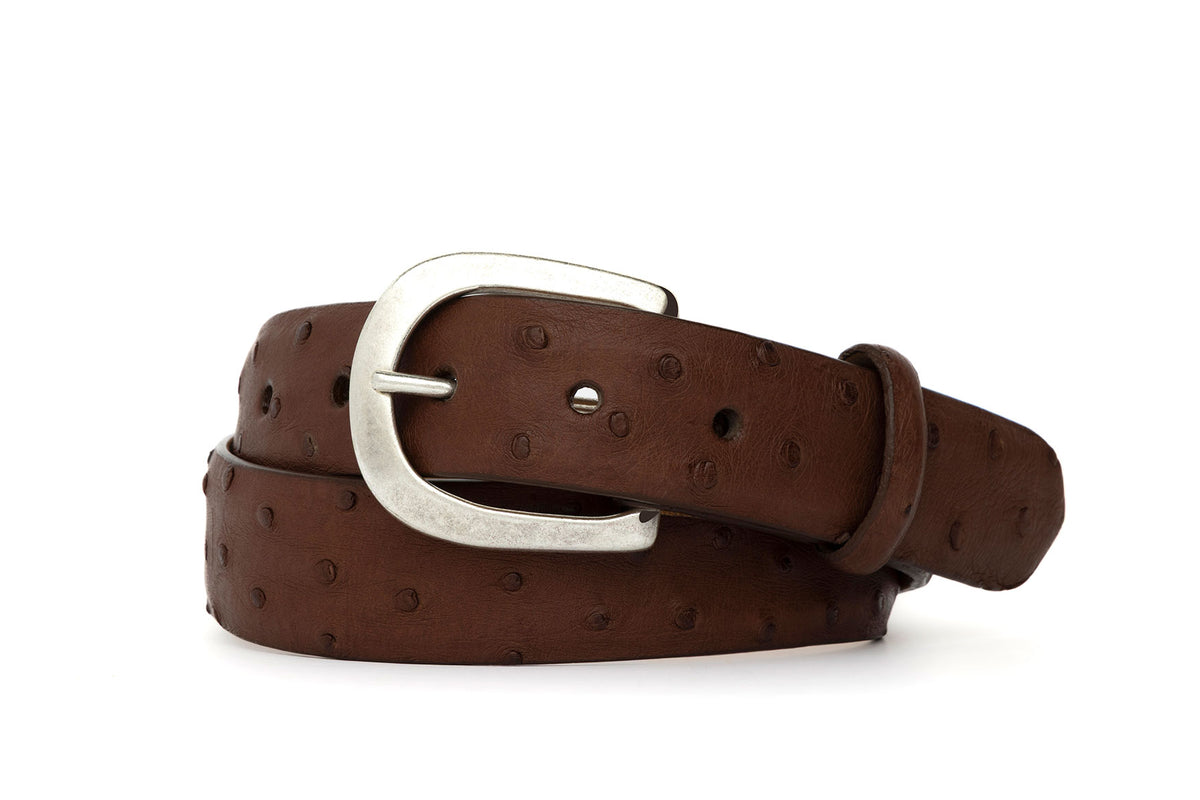 Ostrich with Antique Nickel Buckle