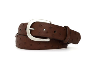 Ostrich with Antique Nickel Buckle