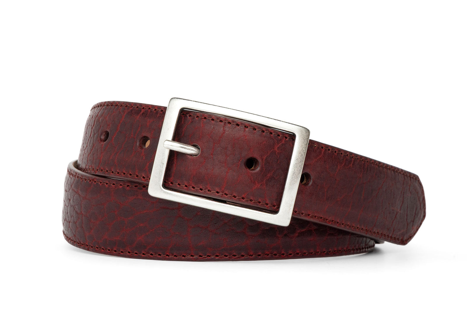5-Pocket American Bison Belt with Antique Silver Buckle