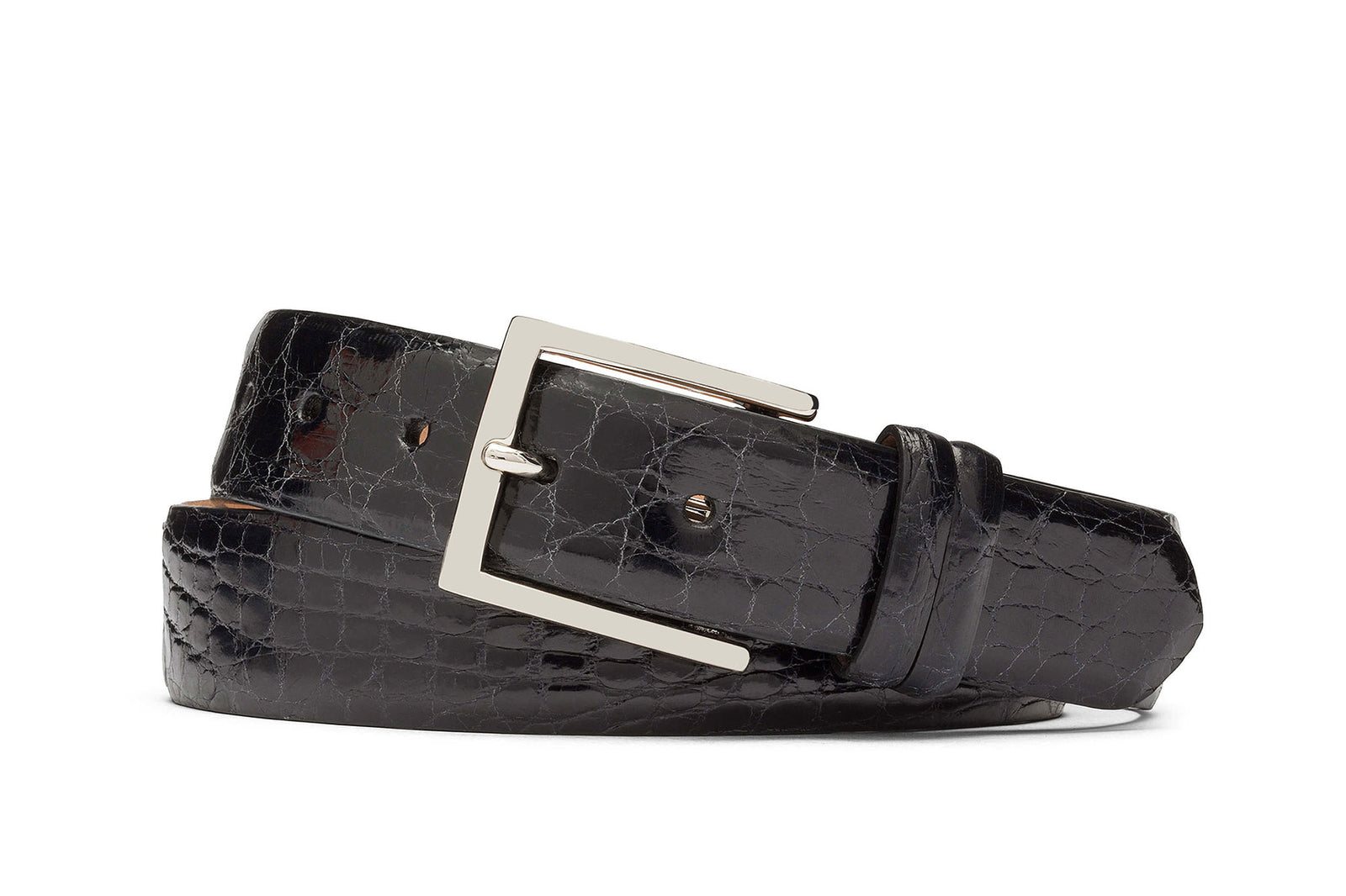 Tingas Crocodile Belt with Nickel Buckle