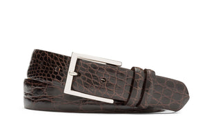 Tingas Crocodile Belt with Nickel Buckle