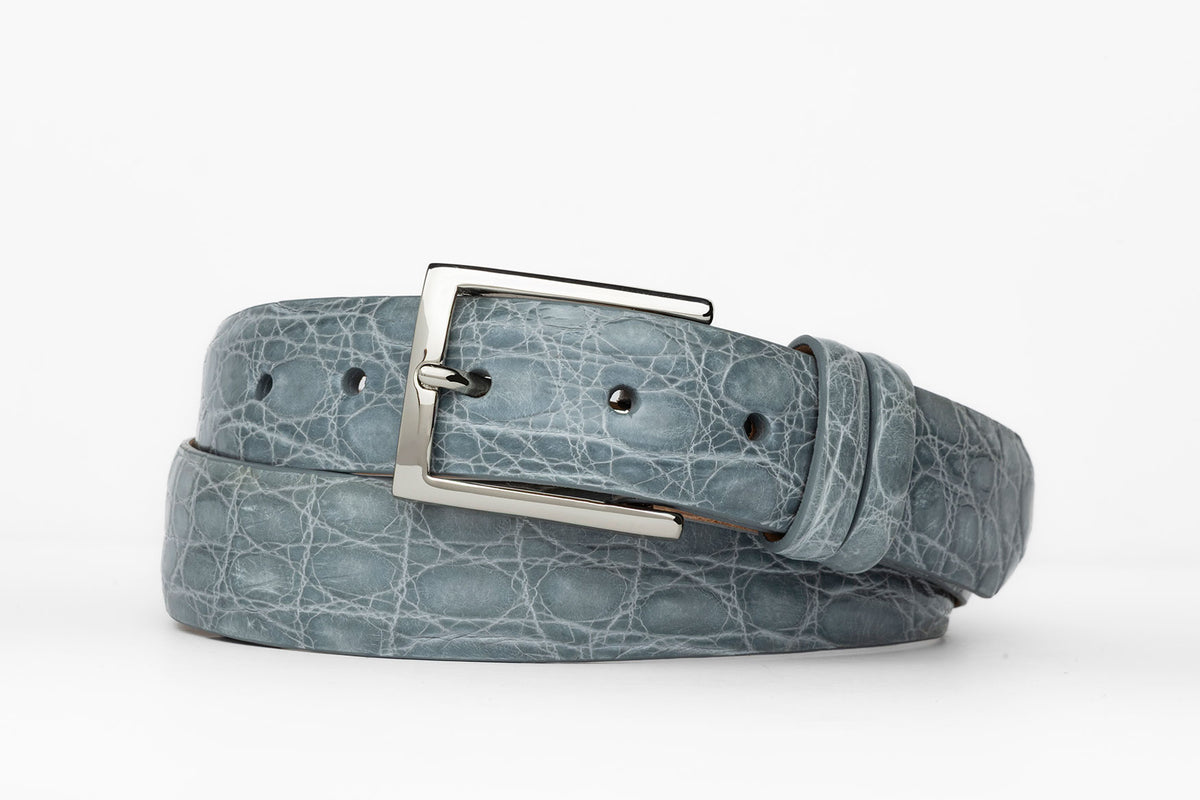 Tingas Crocodile Belt with Nickel Buckle