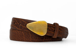 Tucson Bison Belt with Solid Brass Buckle