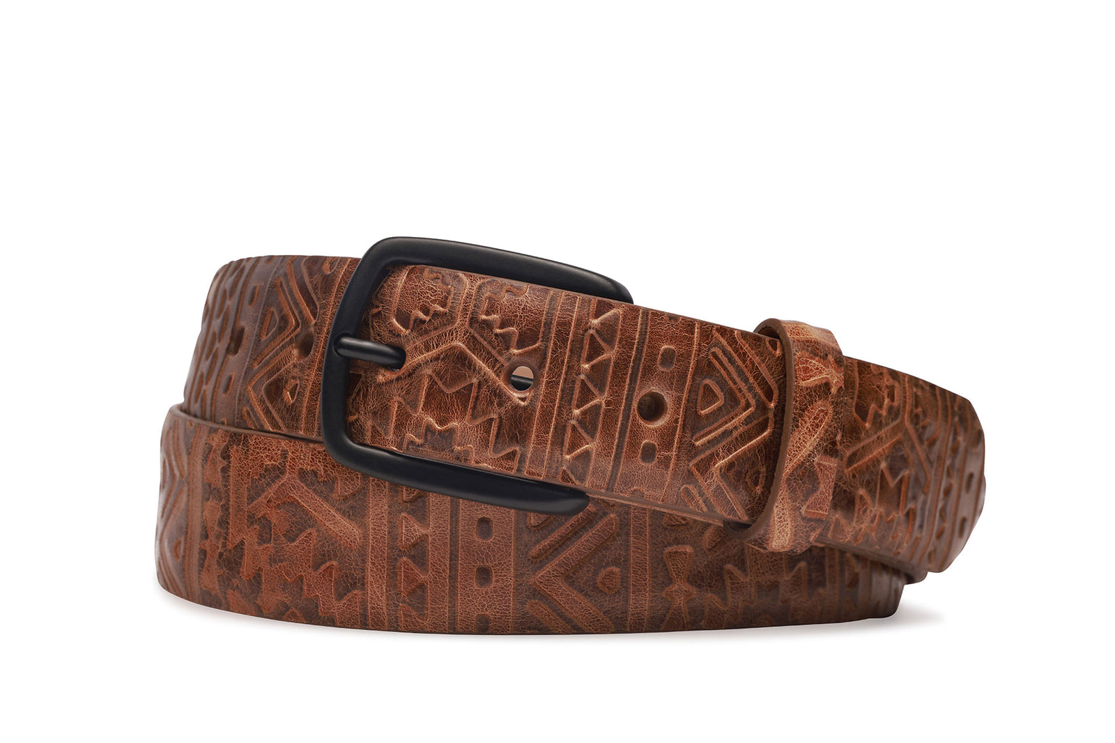 Authentic Lightning Calf Belt with Matte Gunmetal Buckle