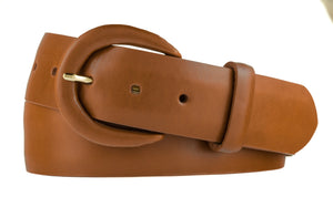 Monte Carlo Calf Belt with Covered Crescent Buckle