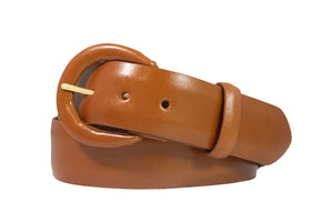 Monte Carlo Calf Belt with Covered Crescent Buckle
