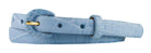 5/8" Matte Alligator Belt with Covered Crescent Buckle - Carolina Blue