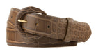 1-1/2" Matte Alligator Belt with Covered Crescent Buckle - Miller