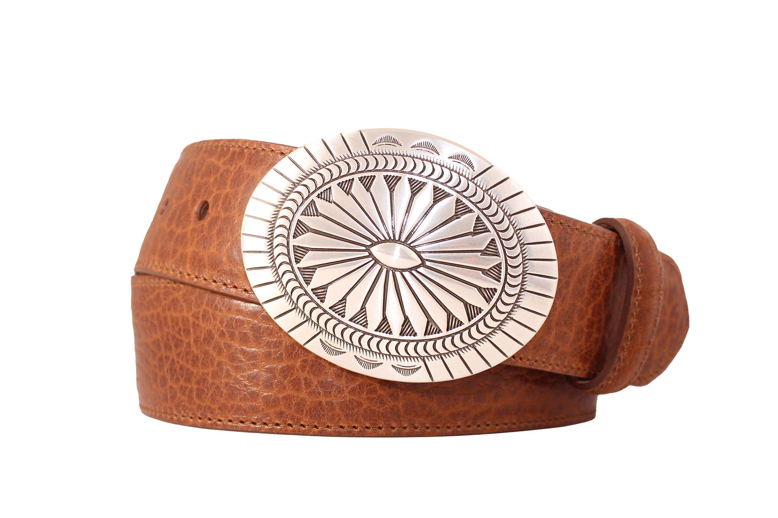 Tucson Bison Belt with Antique Silver Buckle