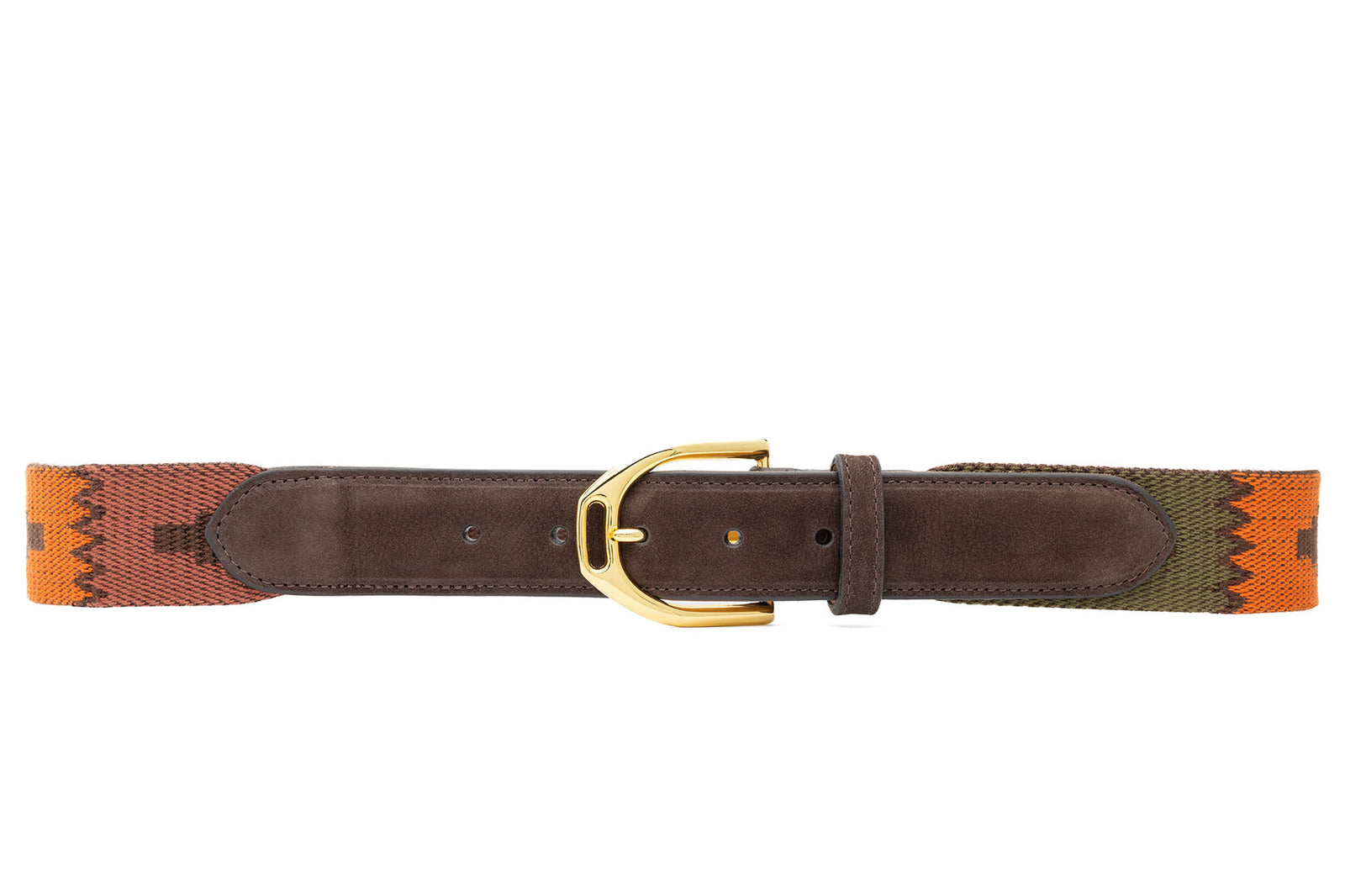 Santa Fe Belt with Nubuck Tabs and Stirrup Buckle