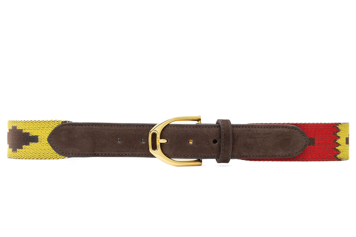 Santa Fe Belt with Nubuck Tabs and Stirrup Buckle