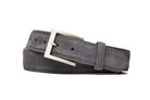 Nubuck Belt with Brushed Nickel Buckle - Silver