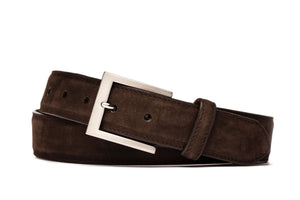 Nubuck Belt with Brushed Nickel Buckle