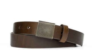 Horween Chromexcel Belt with Textured Plaque Buckle