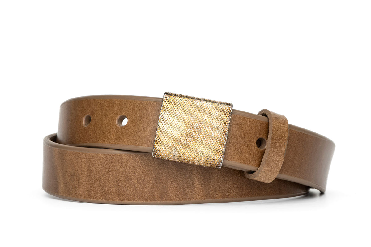 Horween Chromexcel Belt with Textured Plaque Buckle