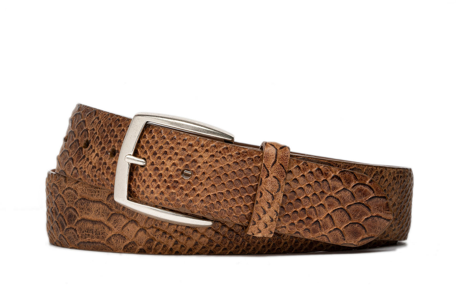 Authentic Mini Anaconda Belt with Antique Silver Buckle