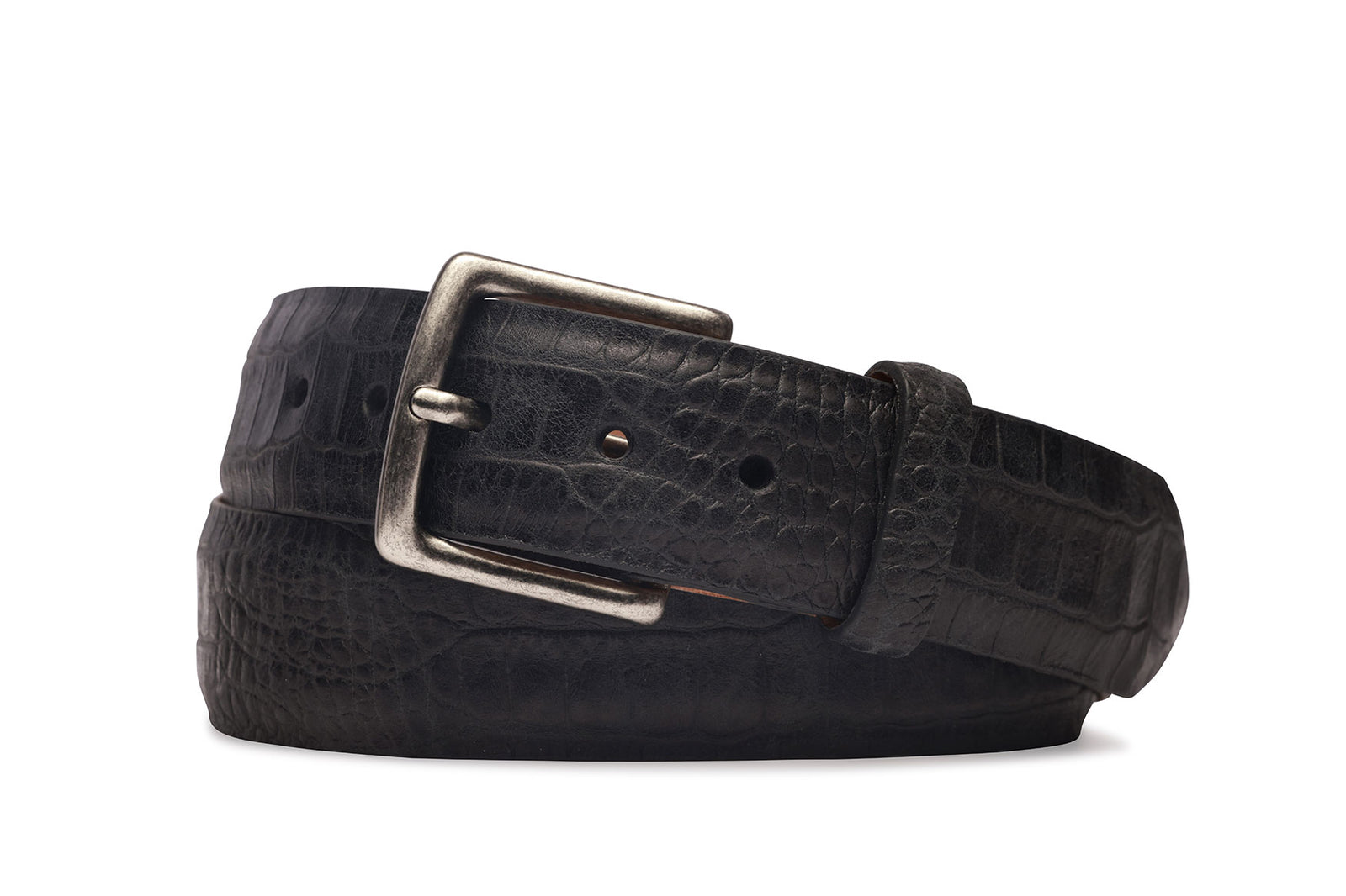 Authentic Barcelona Calf Belt with Antique Silver Buckle
