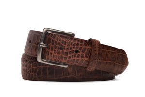Authentic Barcelona Calf Belt with Antique Silver Buckle