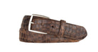 Authentic Dragon Belt with Antique Silver Buckle - Brown