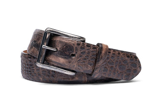 Authentic Super Gator Belt with Antique Silver Buckle