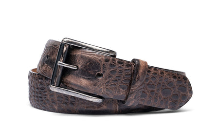 Authentic Super Gator Belt with Antique Silver Buckle
