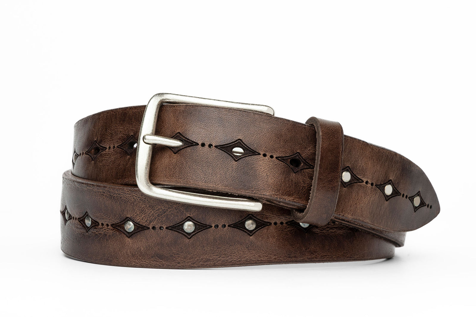 Italian Diamond Stud Belt with Antique Silver
