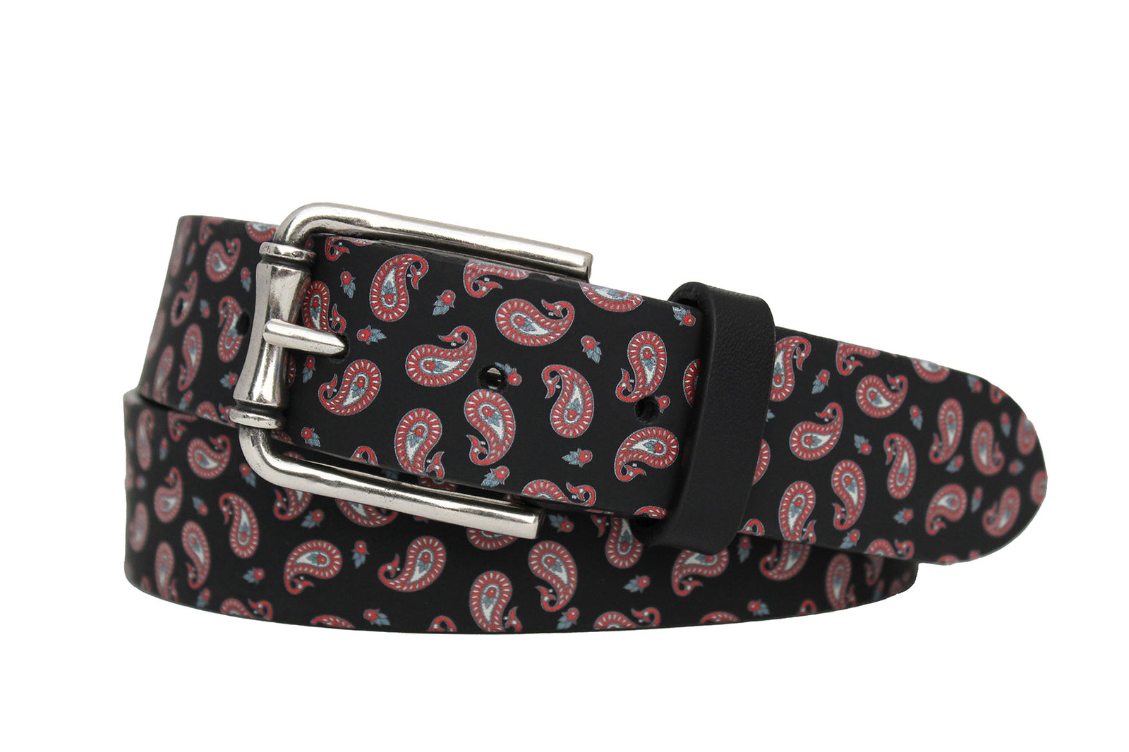 Italian Paisley Belt with Antique Silver Buckle
