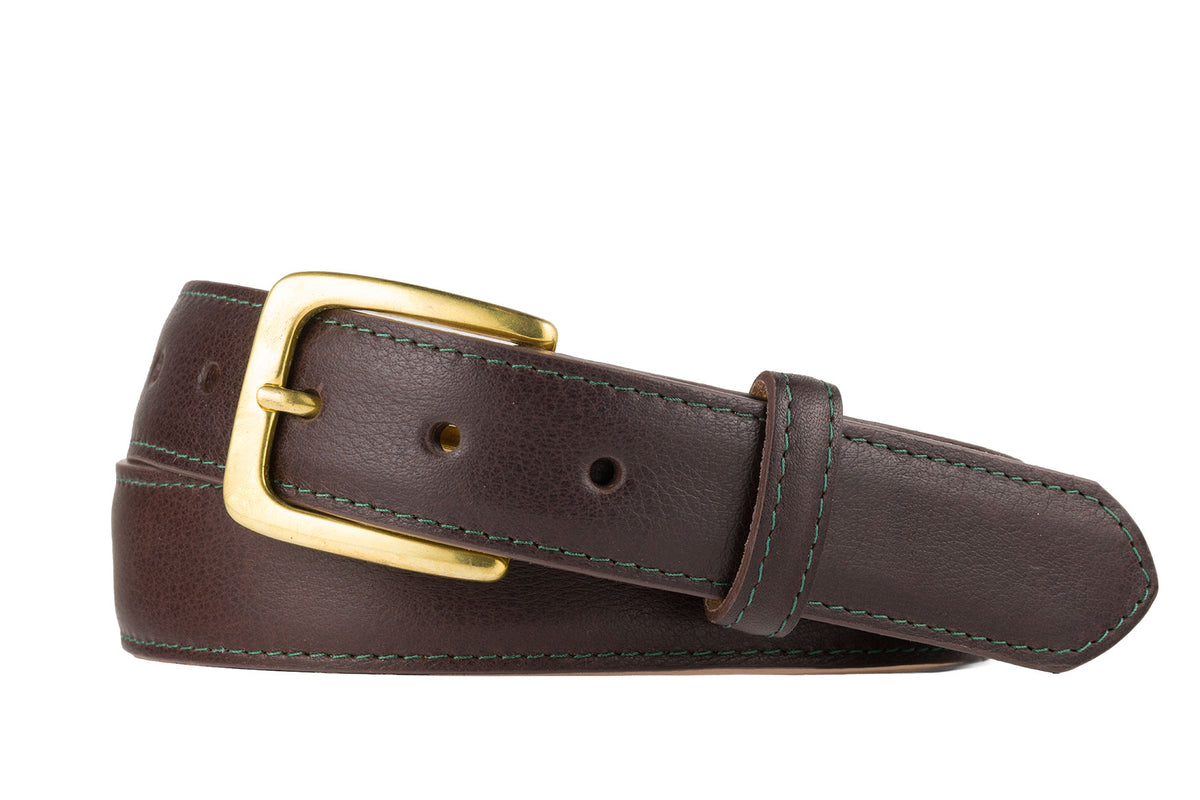 Dublin Calf Belt with Natural Brass Buckle