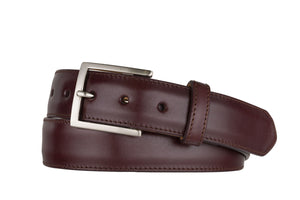 Glazed Calf Belt with Brushed Nickel Buckle